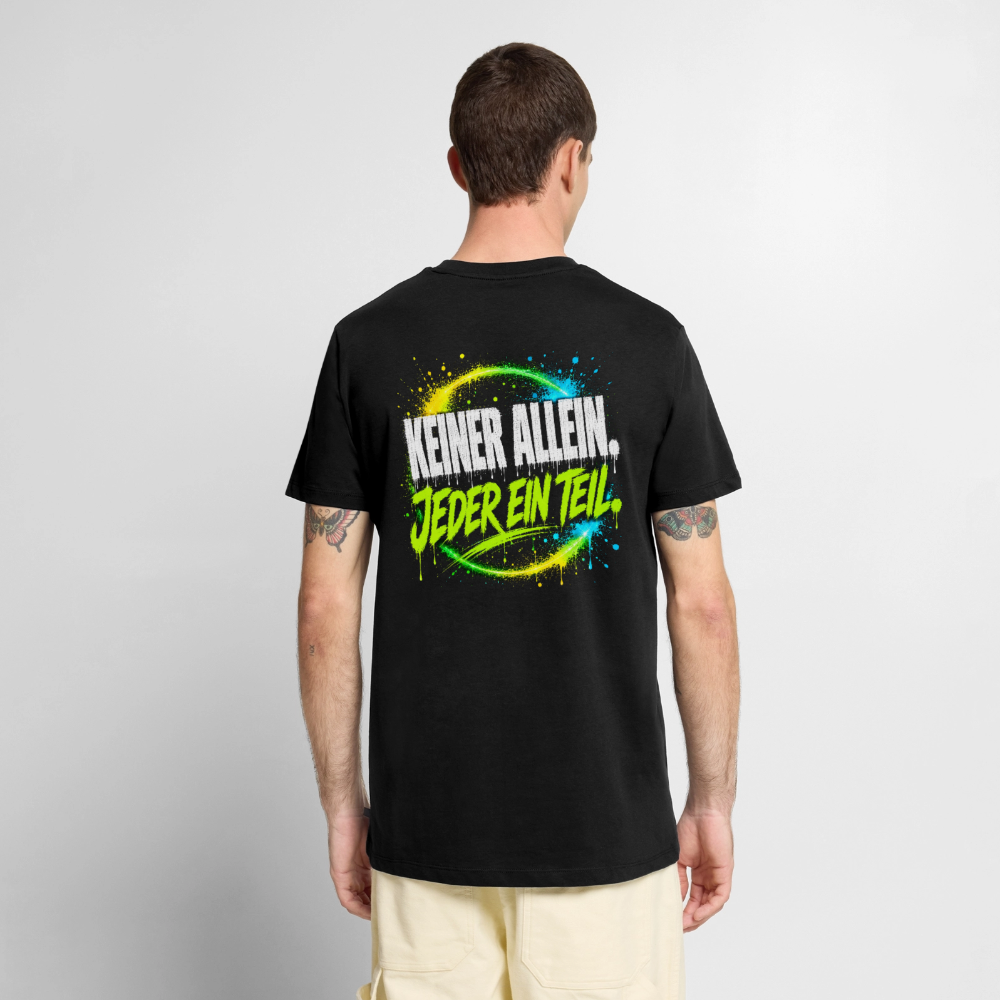 MONSHAKKA "Keiner Allein" Heavy Oversized Tee - black